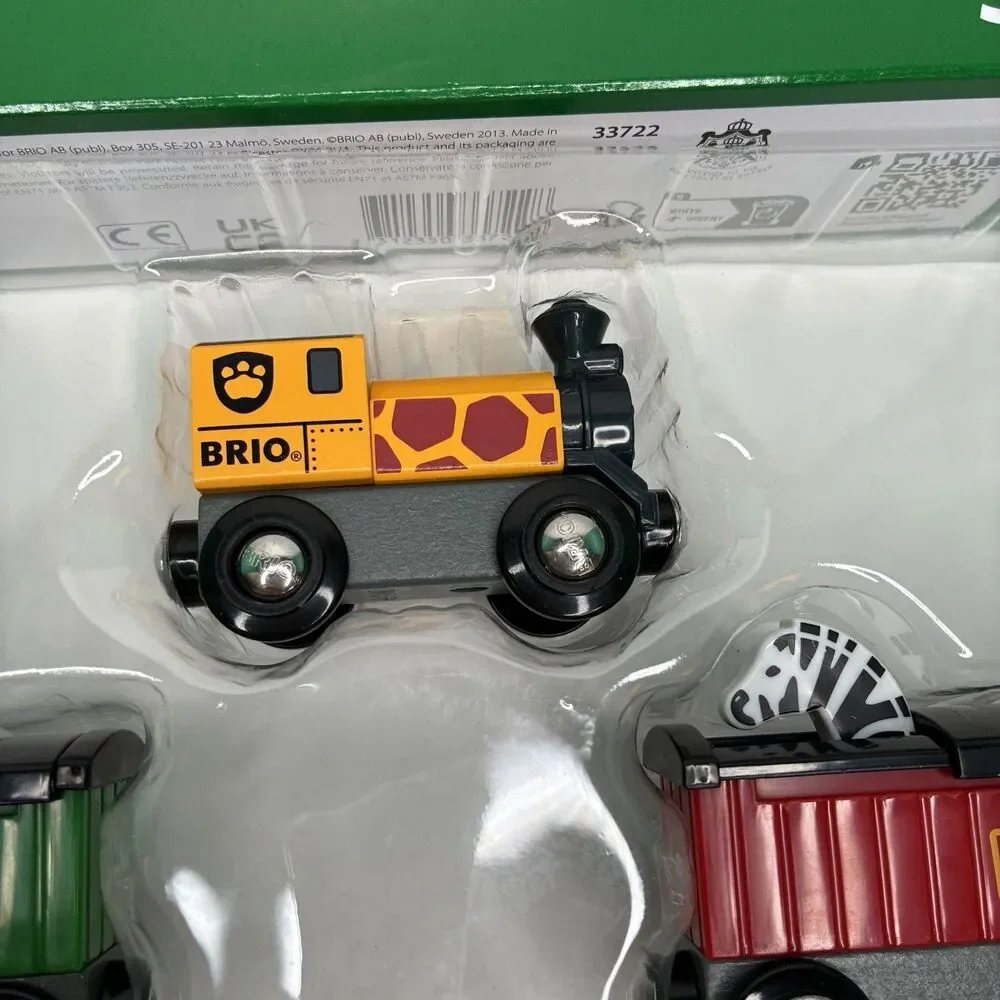BRIO World 33722 Safari Train Interactive Toy Train Set for Kids Age 3 & Up NIB